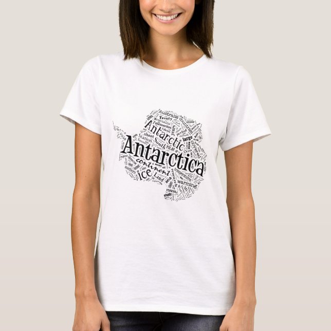 Antarktis i Tagxedo Tee (Framsida)