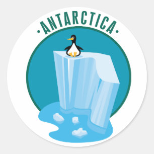 Antarktis Iceberg Runt Klistermärke