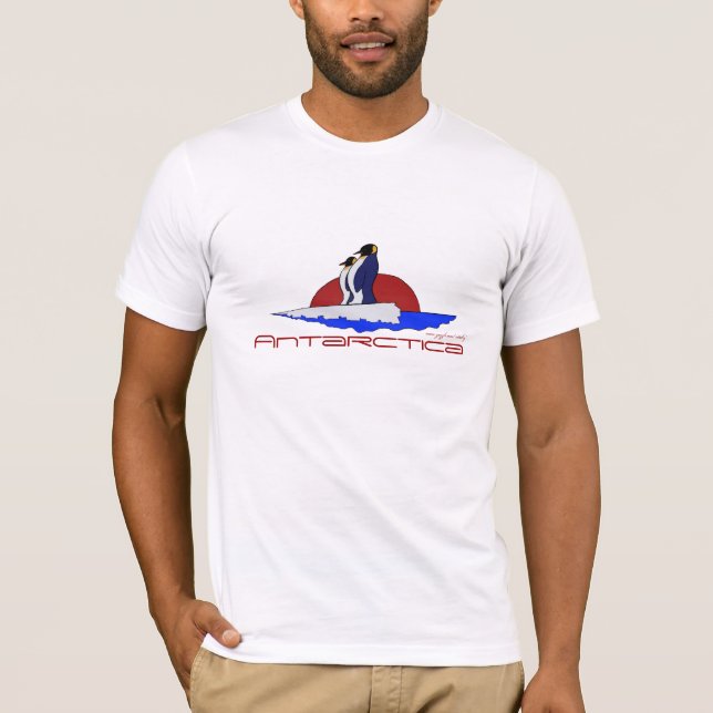 Antarktis kall t-skjorta design tee (Framsida)