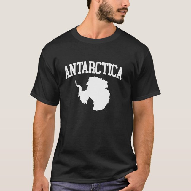 Antarktis karta över Antarktis T Shirt (Framsida)