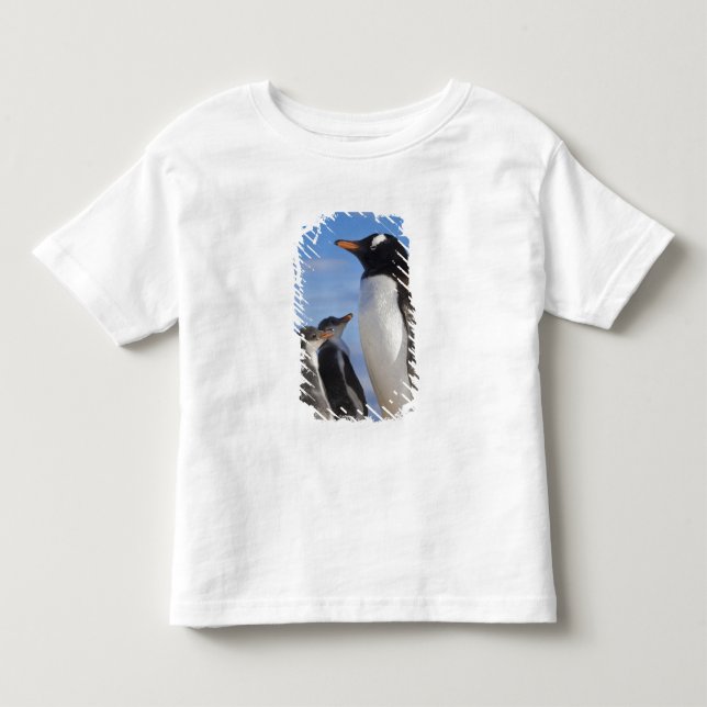Antarktis, Neko Cove (hamn). Gentoo pingvin 2 Tee Shirt (Framsida)