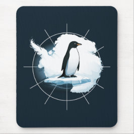 Antarktis Pingvin Emblem – Polar Utforskare Design Musmatta