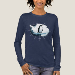Antarktis Pingvin Emblem – Polar Utforskare Design T Shirt