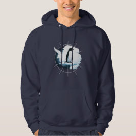 Antarktis Pingvin Emblem – Polarforskare Design Hoodie
