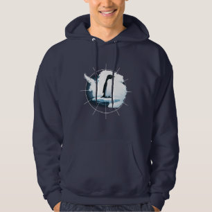 Antarktis Pingvin Emblem – Polarforskare Design Hoodie