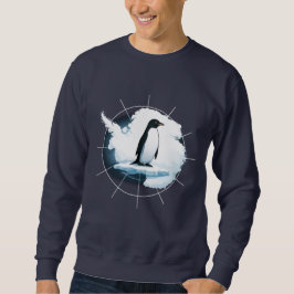 Antarktis Pingvin Emblem – Polarforskare Design Lång Ärmad Tröja
