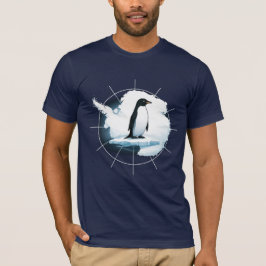 Antarktis Pingvin Emblem – Polarforskare Design T Shirt