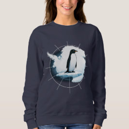 Antarktis Pingvin Emblem – Polarforskare Design T Shirt