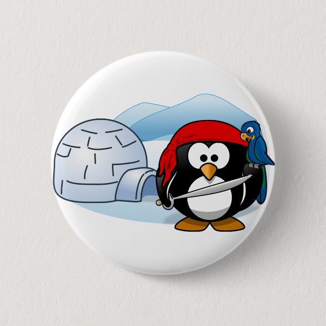 Antarktis Pitate Penguin Knapp (Framsida)