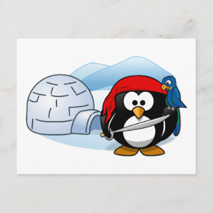 Antarktis Pitate Penguin Vykort