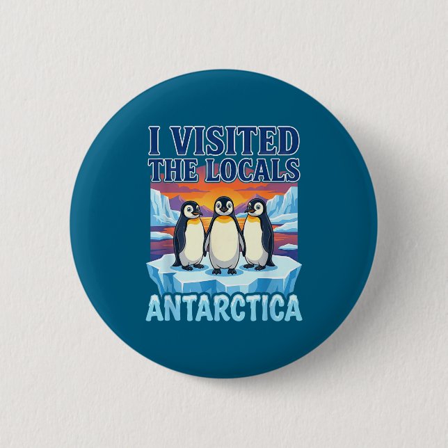 Antarktis Resa Souvenir Pingvin Expedition Knapp (Framsida)