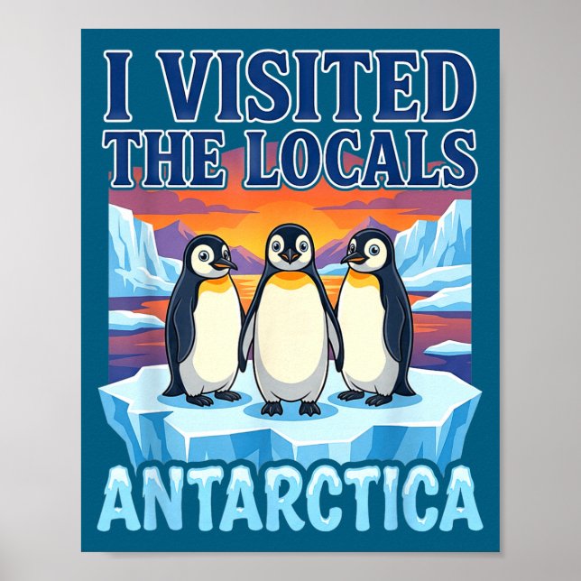 Antarktis Resa Souvenir Pingvin Expedition Poster (Framsidan)