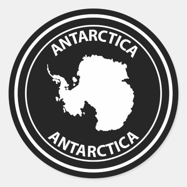 Antarktis Runt Klistermärke (Framsida)
