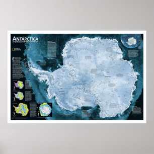 " Antarktis: Satellite karta som a Poster