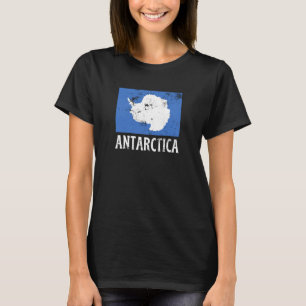 Antarktis vintageflagga t shirt