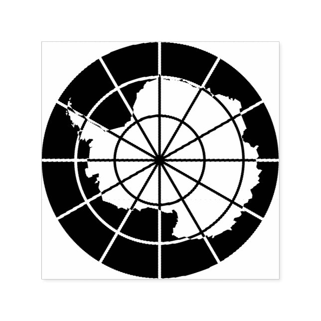 Antarktisfördragets självhäftande gummi Frimärke Självfärgande Stämpel (Design)