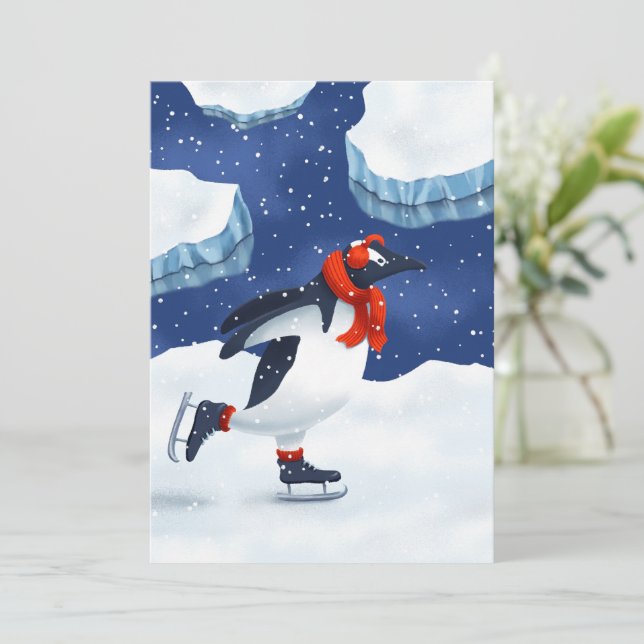 Antarktisk glidning julkort (Stående Fram)