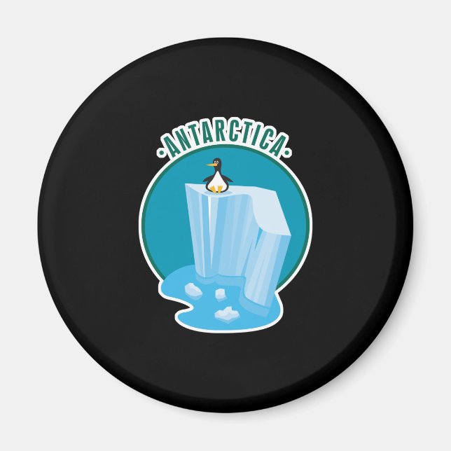 antarktisk pingvindesign magnet (Framsidan)