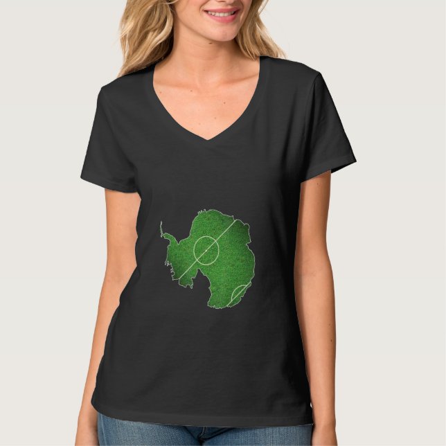 Antarktiska fotbollsplanen t shirt (Framsida)