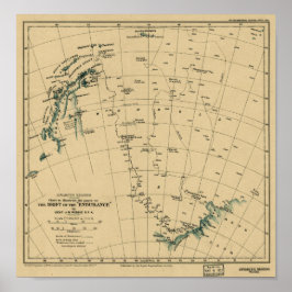 Antartic Regions "Drift of the Endurance" 1918 Kar Poster