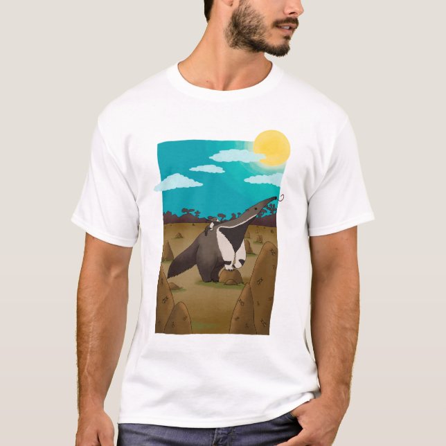 Anteater and the Cerrado - Brazilian Animals T Shirt (Framsida)