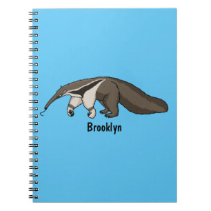 Anteater lycklig tecknad illustration anteckningsbok