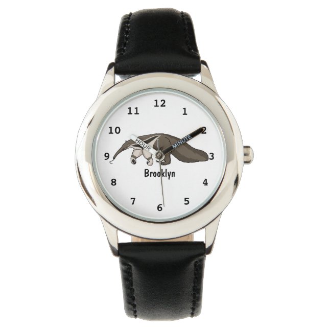Anteater lycklig tecknad illustration armbandsur (Framsida)