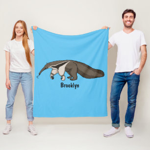 Anteater lycklig tecknad illustration fleecefilt