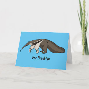 Anteater lycklig tecknad illustration kort