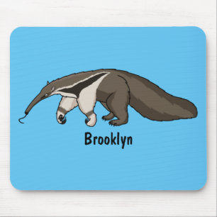 Anteater lycklig tecknad illustration musmatta