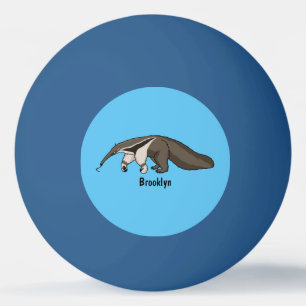 Anteater lycklig tecknad illustration pingisboll
