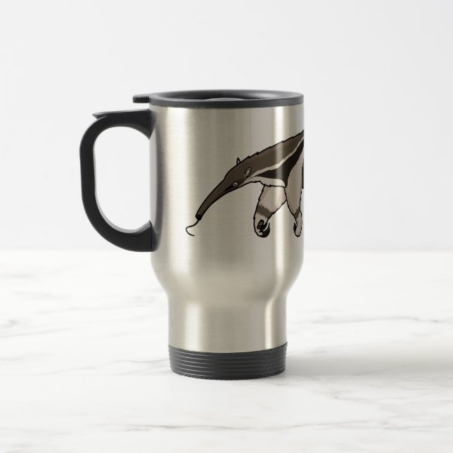 Anteater lycklig tecknad illustration resemugg (Vänster)