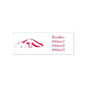 Anteater lycklig tecknad illustration självfärgande stämpel