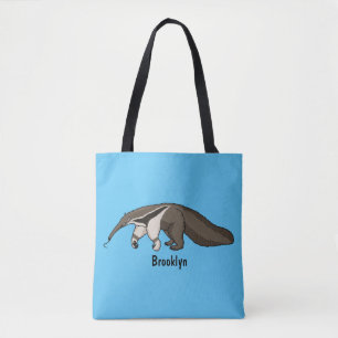 Anteater lycklig tecknad illustration tygkasse