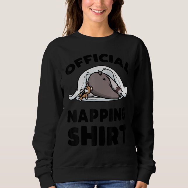 Anteater Sleeping Napping Pajama Anteater T Shirt (Framsida)
