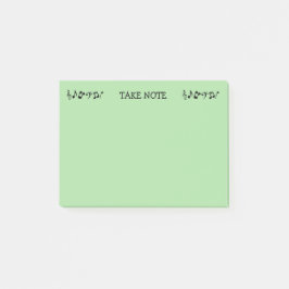 Anteckna Grönt Musik noter Post-it Block