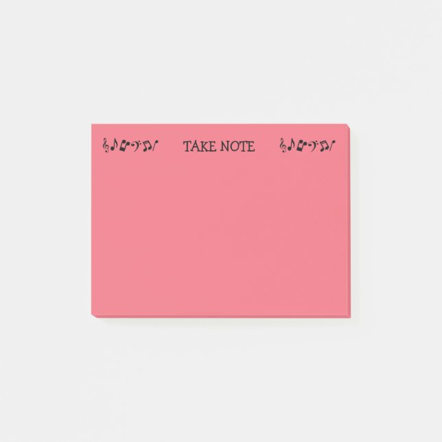 Anteckna Red Musik noter Post-it Block (Framsida)