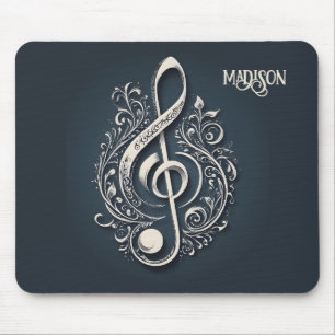 Anteckning för eget namn Musical Clef Musmatta