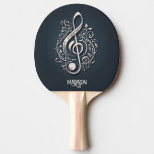 Anteckning för eget namn Musical Clef Pingisracket