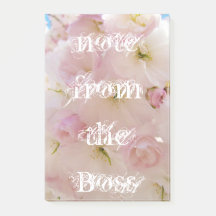 anteckning från chefen post it lappar Rosa Blomnin