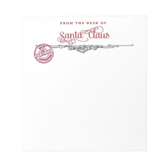 Anteckning från Santa Anteckningsblock (Framsida)