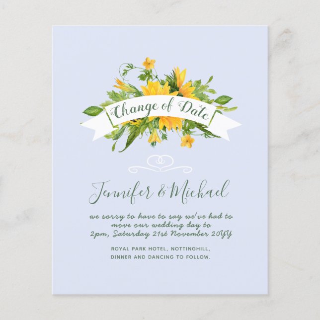 Anteckning om ändring av datumuppskjutningsplaner (Framsida)