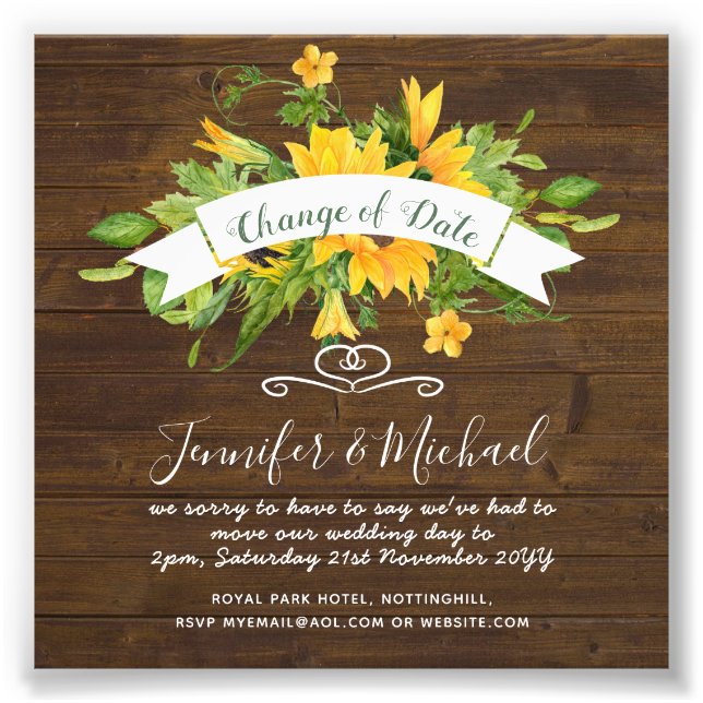 Anteckning om ändring av datumuppskjutningsplaner fototryck (Framsidan)