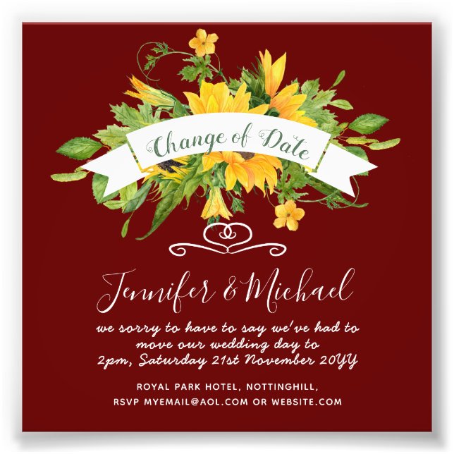 Anteckning om ändring av datumuppskjutningsplaner fototryck (Framsidan)