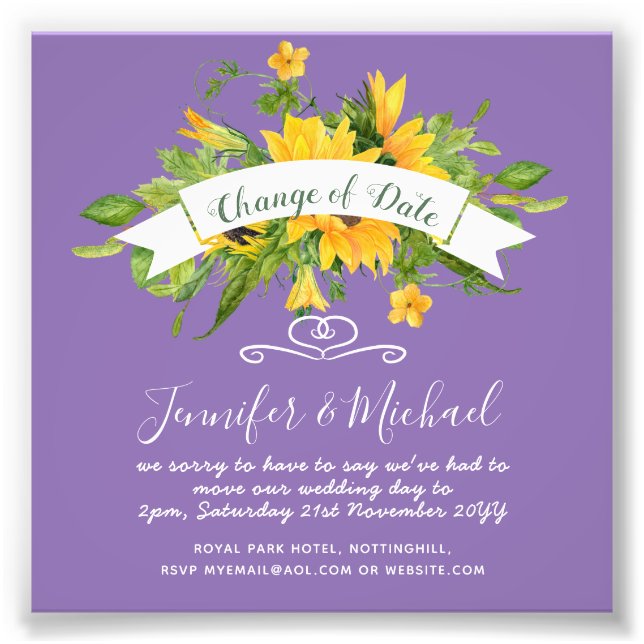 Anteckning om ändring av datumuppskjutningsplaner fototryck (Framsidan)