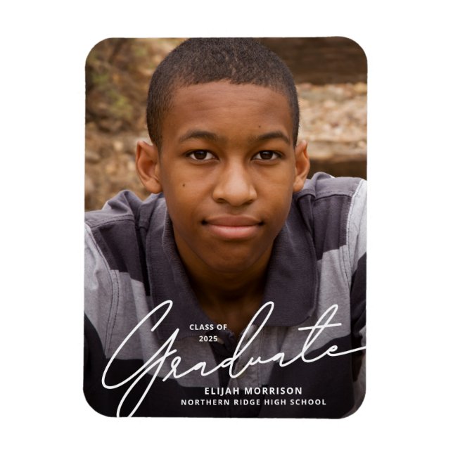 Anteckning om att fotot med vitt skript ska läggas magnet (Vertikal)