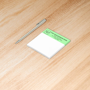 Anteckning om Ljust grönt rubrik för företag - rut Post-it Block