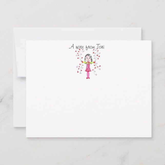 Anteckning papper gjord av hjärtat - anteckningskort (Framsida)