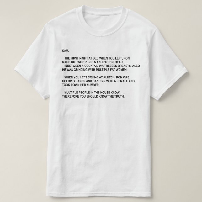 Anteckning T Shirt (Design framsida)