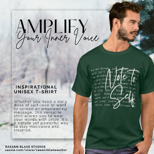 "Anteckning till mig själv" Inspirerande Unisex T- T Shirt